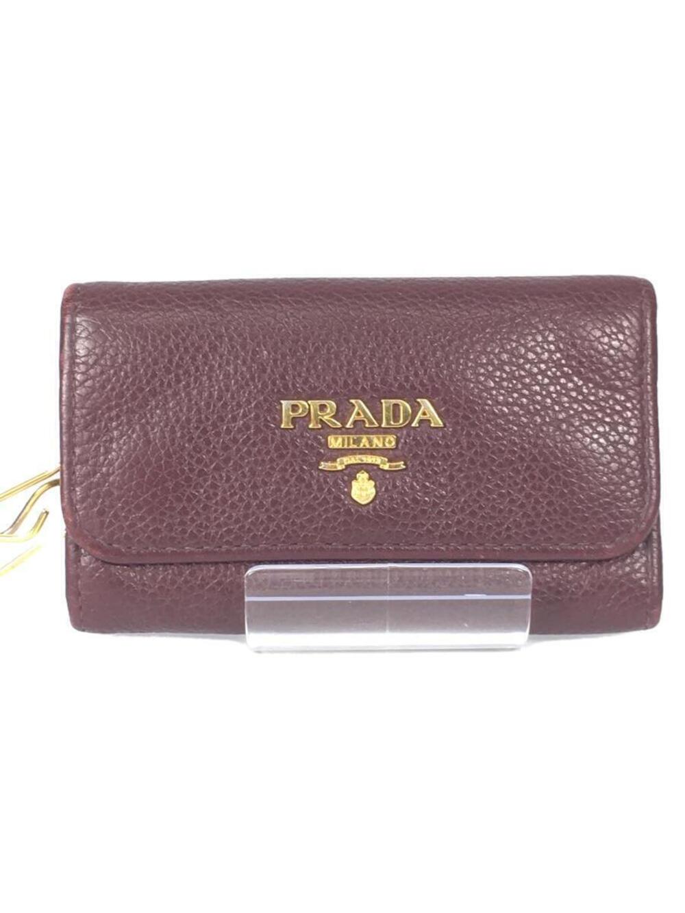 Prada Key Case Wallet Bordeaux